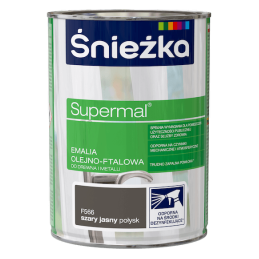 Emalia olejno-ftalowa Supermal 0,8L szary jasny