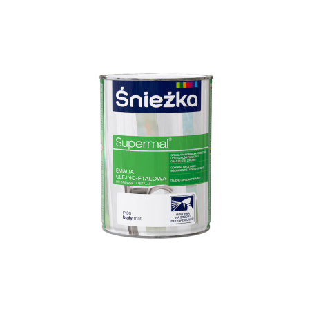 Emalia olejno-ftalowa Supermal 0,8L biały mat