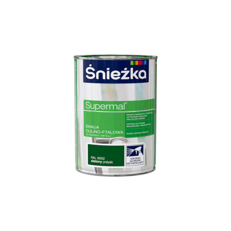 Emalia olejno-ftalowa Supermal 0,8L zielony RAL 6002 połysk